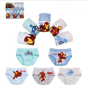 กางเกงชั้นในเด็กชายลายการ์ตูนเนื้อผ้าฝ้ายแท้ ทรงสามเหลี่ยม ระบายอากาศได้ดี กางเกงชั้นในเด็กชายเอวกลาง ผ้าฝ้ายแท้
