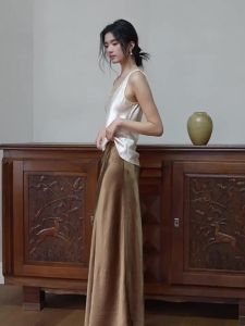 JK＆JS | Chân Váy Dài Phồng Cao Thắt Lưng