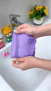 Streak-Free Fish Scale Rag 25x25CM - Quick-Absorbent Lint-Free Cloth for Dishes & Windows