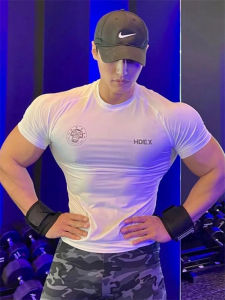 เสื้อยืดออกกำลังกาย ชุดกีฬา ชุดยืดหยุ่น บาสเก็ตบอล ฝึกซ้อม แห้งเร็ว วิ่ง แขนสั้น ออกกำลังกายกลางแจ้ง เสื้อกั๊ก