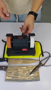 【Ready Stock】Bench Top Mini Grinder Dual Coarse Fine Wheels Stepless Speed Electric Sharpening Polishing Machine