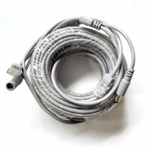 Ethernet CCTV Cable Cat 5 RJ45 + 2.1x5.5mm DC Power Cord for CCTV Security Camera Surveillance System IP Camera NVR System