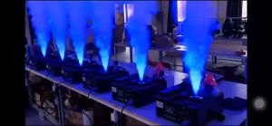 Ready Stocks/DMX Fog Machine Up Spray 1500W 3 In 1 RGB 24 LED DJ Smoke Machine Stage Wedding Smoke Maker Machine