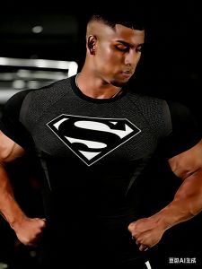 Hot Toys | 2026 Hot Selling Fashion Summer New Hero Superman Logo 3D Printing Outdoor Sports Fitness Street Wear Mens T-shirt Large