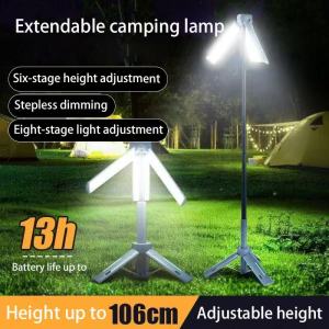 Folding Camping Light Portable Telescopic Lanterns Built-in 8000mAh Outdoor Waterproof Power Bank Lamp With Triangle Stand Base