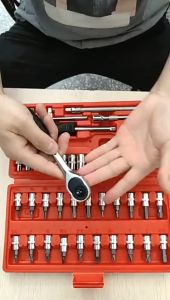 46pcs/set Tool Box Car Motorcycle Repair Set Hand Tools Home Service motor DIY Kit