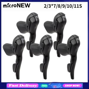 microNEW Road Bike Bicycle Shifter 2*10 Speed For 22.2-23.8mm Handlebar 7/8/9 Speed Dual Control Levers