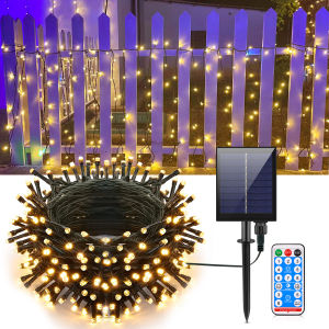100M 50M LED String Lights With Large Solar Charge Panel Outdoor Garden Lawn Yard Pathway House Decor Festival Party Christmas