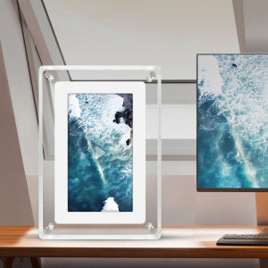 Acrylic Digital Photo Frame 7 Inch 1500mAh Battery Vertical Display IPS Screen 4G Memory Digital picture frame