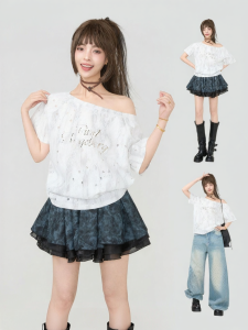 Keiko | Áo Thun Mỏng Một Bờ Vai Không Tay