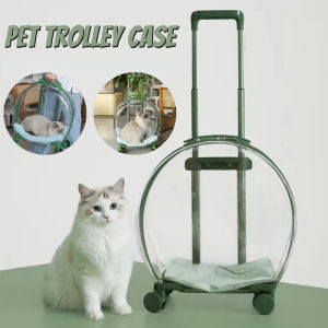 Pet bagBubble box transparent cat bag go out portable dog trolley travel luggage breathable