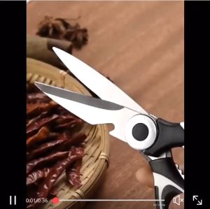 Multifunctional Stainless Steel Kitchen Scissors Shears Tool for Chicken Poultry Fish Meat Vegetab With Dust-proof Cover