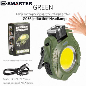ESMARTER | Rechargeable Mini LED Headlamp EDC Cap Clip Light for Outdoor Fishing Camping Bike Riding Safety Warning Head Flashlight