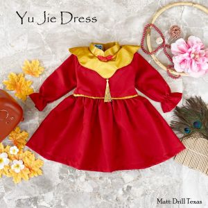 yu jie dress Imlek terbaru/dress Imlek anak/seragam imlek