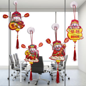 【On Sale】5Pcs 2025 Chinese New Year Decoration Fridge Magnet God of Wealth Magnetic Stickers Lucky Refrigerator Ornaments