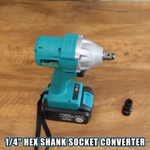 Ktools 1/2" to 1/4" Hex Shank Chuck Impact Wrench Socket Adapter Power Tool Converter for Air and Electric Wrenches