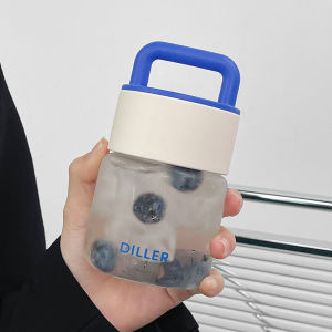 Portable High Borosilicate Glass Cup with Scale for Coffee And Soy Milk Durable Heat Resistant Water Cup with Lid And Handle