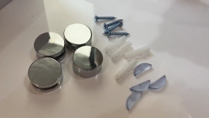 4PCS Kẹp thủy tinh hợp kim kẽm phòng vệ sinh Giá đỡ cố định bản lề gương Chân Đế Cố Định Lắp Gương Kính Kẹp