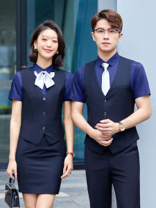 Mens and Womens Business Wear Vest Parka Bar KTV Billiards E-Sports Club Competition Work Clothes Custom Printed Logo