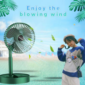 Mini Fan USB Rechargeable Foldable Telescopic Swingable Fan Portable Silent 3—Speed Electric Fan Desktop Viral Household Camping Fan