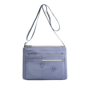 GStar Multi-layer Minimalist Women Shoulder Bag Nylon Waterproof Crossbody Bag Daily Commute Travel Work Bag Lightweight Casual Large Capacity Messenger Bag