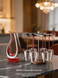 BOANG | Walnut Wood Wine Glass Display Rack