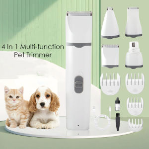 Pet Trimmer Kit Electric Pet Grooming Shaver Dog Cat Hair Trimmer Pet Nail Sharpener Set Rechargeable 4 in 1 Multi-function