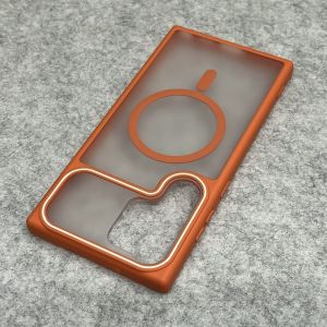 Luxury Frosted Transparent Dual Color For Magsafe Magnetic Case For Samsung Galaxy S26 S25 S24 S23 Ultra FE Hybrid Armor Cover