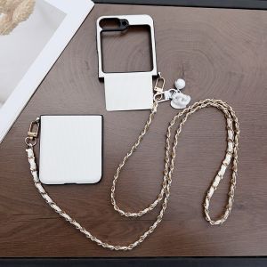 Samsung Galaxy Z Flip7/6/5/4/3/2 Case with Strap Hinge Protection Womens Style Foldable Screen Mobile Phone Cover by Xuan Xiao Qi