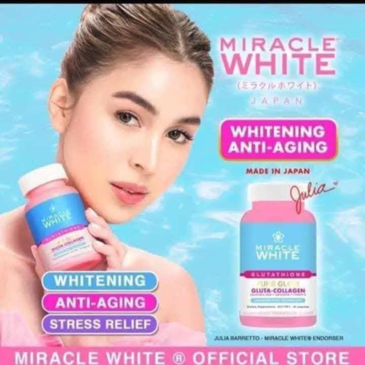 miracle white glutathione watsons price MIRACLE WHITE PURE GLOW Japanese Sakura GLUTATHIONE 30 capsules FDA  APPROVED Glutathione Capsules For Skin Whitening - Lazada