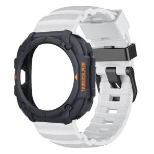 Armor Case+Silicone Strap for Samsung Galaxy Watch 8 Ultra 2025/ 7 Ultra 47mm Sport Band Marine Silicone Watchband Correa Case