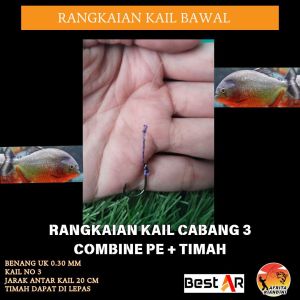 Rangkaian Kail Bawal Combine PE Kail Pancing Khusus Bawal Anti Putus