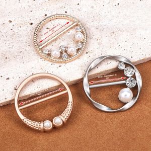 Metal Shirt Button Ring Short Sleeve T-Shirt Decorative Fixation Buckle Silk Scarf Buckle Home Fabric Sewing DIY Accessories