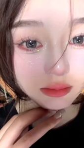 【New with Solution】Mrs.H Colored Contact Lens with Solution and Case Nature Profound 12months 14.2-14.5mm Gray Brown black  Gary Soft lens Set Free lens case