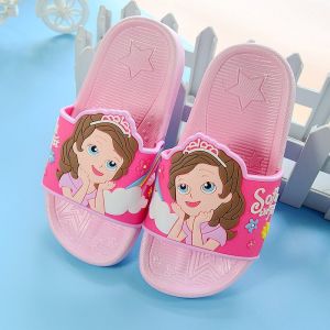 Princess Style Soft Bottom Childrens Indoor Slippers Summer Girls Bathroom Anti-Slip Cute Baby Cotton Slippers Toddler Shoes