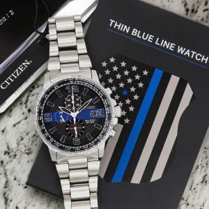 ĐỒNG HỒ NAM CHÍNH HÃNG Citizen CA0291-59E Eco Drive Nighthawk Blue Line Silver Stainless Steel For Men