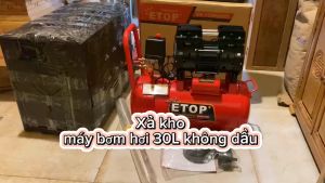 Máy hơi/Máy nén khí/Máy nén khí không dầu ETOP 30L Thái Lan 1500W Máy nén khí sạch( Không ồn Cam kết dây đồng hàng chuần)