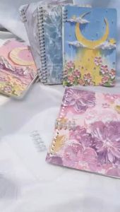 A5 Spiral Notebook DIY Loose Leaf Aesthetic Notebook Cartoon Notebook Set