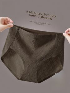 MiiOW | High Waist Womens Underwear Seamless Antibacterial Crotch Long Velvet Cotton High Split Triangle Shorts Comfortable Briefs