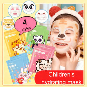 4/5PCS Cute Cartoon Animal Childrens Sheet Mask Kids Spa Moisturize Face Masks Gentle Moisturizing Brighten Mask Skin Care