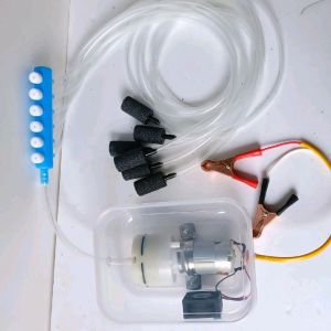 sủi oxi 12v và 220v gắn Quạt tản nhiệt