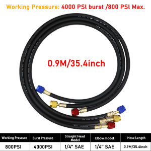 1.8/1m A/C Charging Hose Set for HVAC Air Condition Refrigerant R12 R22 R502 R134A R410 R404 R410a HVAC Charging Hose