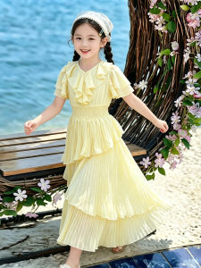 Dinielephant | Chiffon Made Lightweight Summer Girls Long Dress