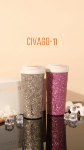 CIVAGO Ti（17oz/510ml）​Luxury Pure Titanium Coffee Travel Mug With Gift Box Men Women Insulated Cup