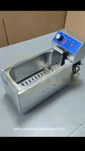 Electric Single Deep Fryer 4L Capacity Stainless Steel Heavy Duty Commercial Use