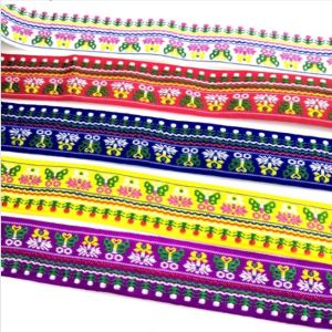 เทปผ้า เทปจีน ลายผีเสื้อ กว้าง 2.5-3 ซม, คุณสมบัติและประสบการณ์ชุมชื่นกับเสื้อหรือชายผ้า: กระเป๋าและอื่นๆ, สามารถประดับตกแต่งตามใจชอบ ตัดแบ่งขายเป็นเมตร