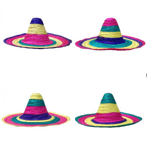 Mexican Style Adult Cape with Colorful Hat