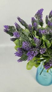 Daun Rumput ACC Pinus Bedak Cabang 5 Lavender Plastik