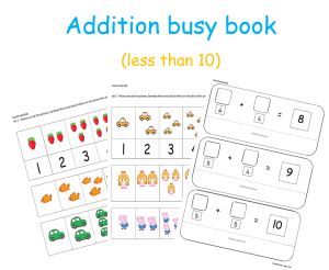 N004 - addition and counting busy book PDF version