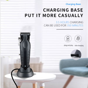 KEMEI KM-2296 Professional Cordless Hair Clipper Rechargeable Hair/Beard Trimmers with Base Adjustable Haircut Machine for Stylists and Barbers Grooming Kit